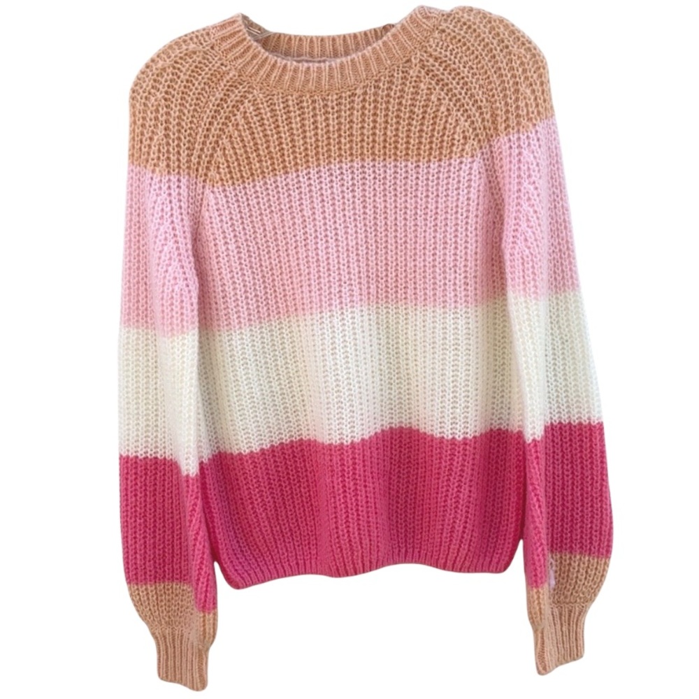 NWOT Princess Polly Womens S/M Willow Colorblock Wool Blend Oversized Sweater - Picture 2 of 8